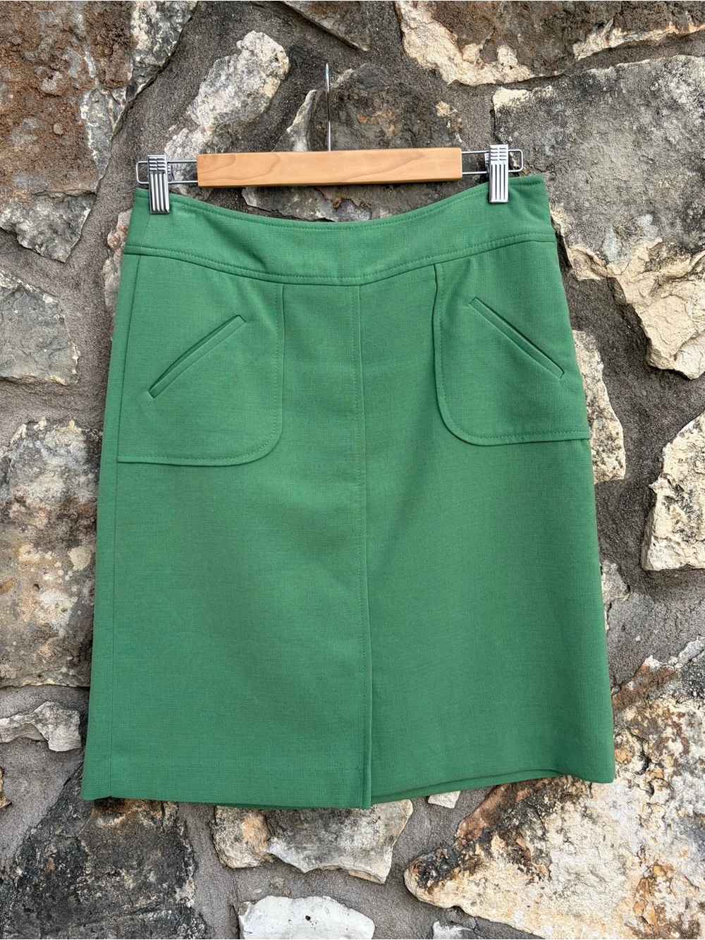Banana Republic outlet perfect Green Pencil Skirt with Front Pockets sz 0 / XS